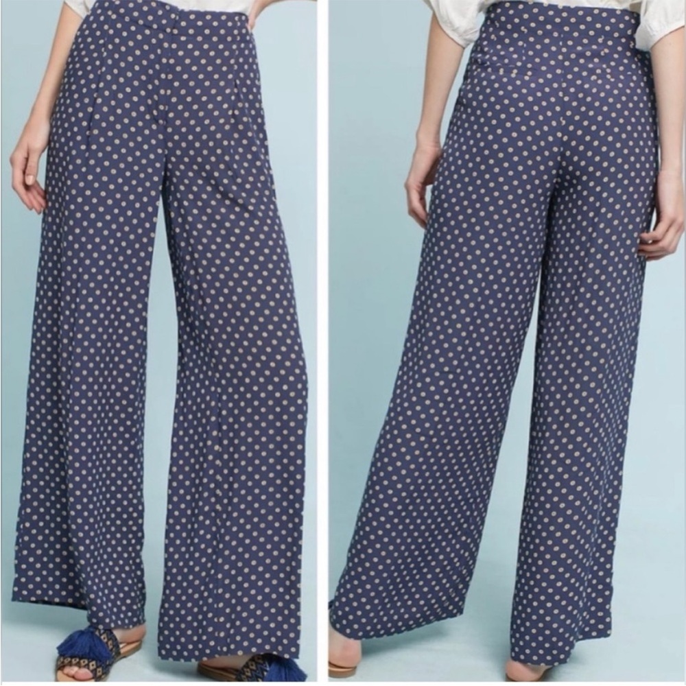 NWT Feather Bone by Anthropologie Solstice wide leg Trousers Pants Sz 10